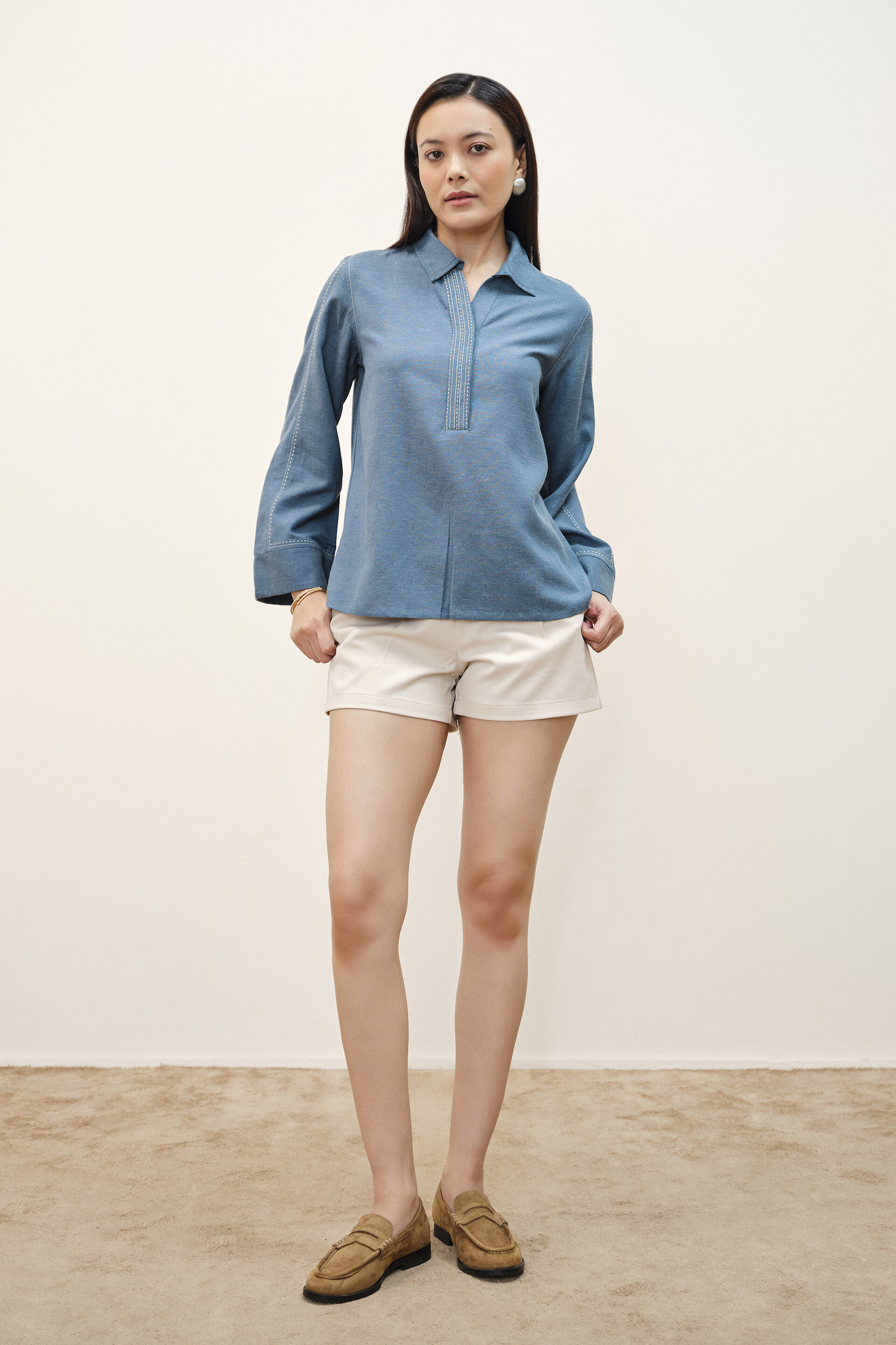 Orelia Blue Top, Blue, image 5